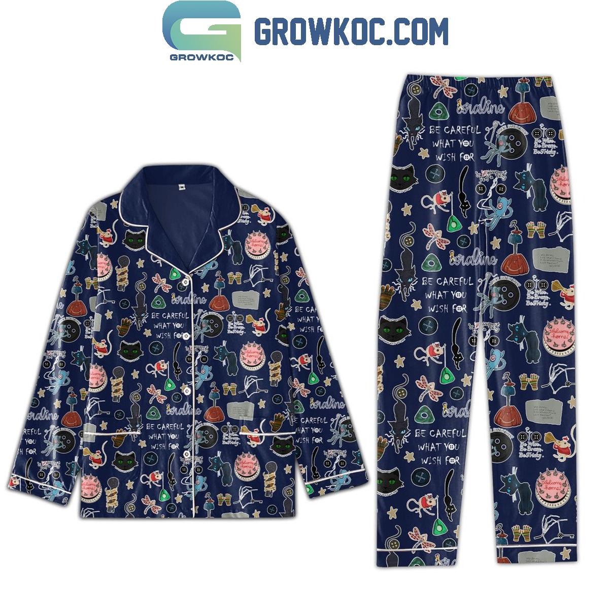 Coraline Halloween Be Careful Polyester Pajamas Set 1 ZtPoa