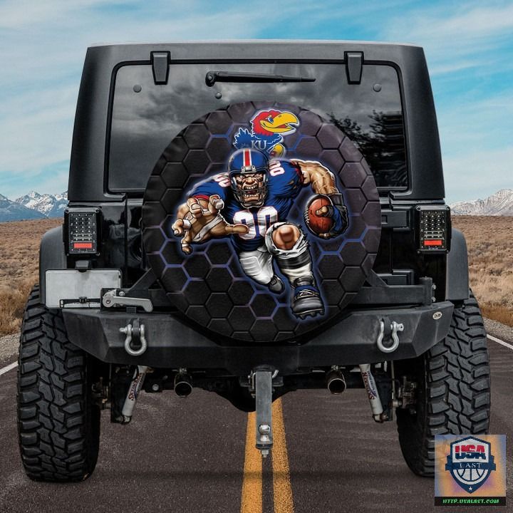 DTiddspm BDT270522 66xxxKansas Jayhawks NFL Mascot Spare Tire Cover