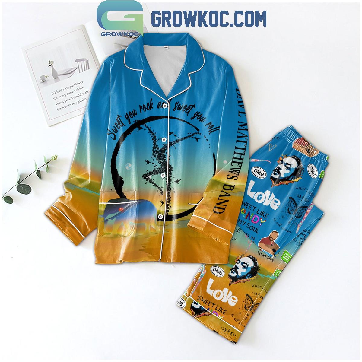 Dave Matthews Band Sweet You Rock And Sweet You Roll Pajamas Set 1 MzjsS