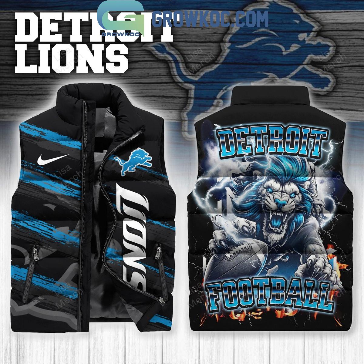 Detroit Lions Football 2024 Sleeveless Puffer Jacket 1 EKZFf