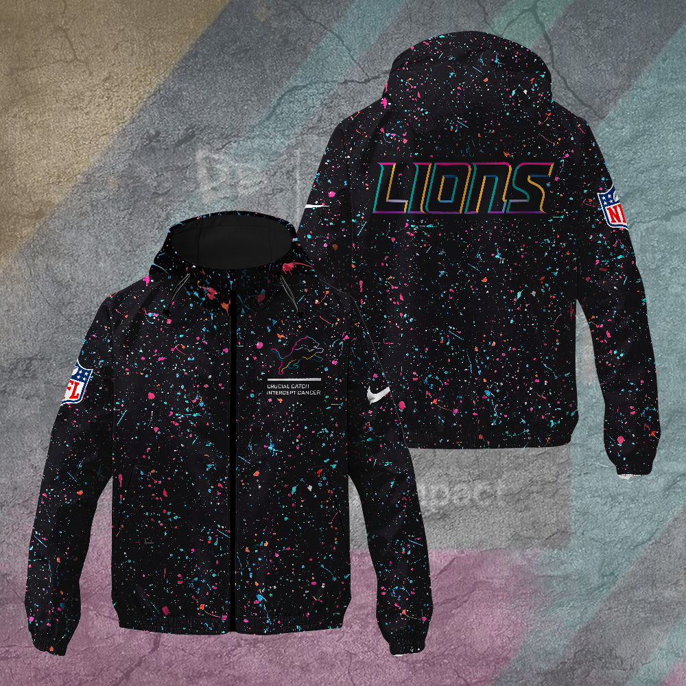 Detroit Lions Crucial Catch 2025 Windbreaker Jacket TANTN15578