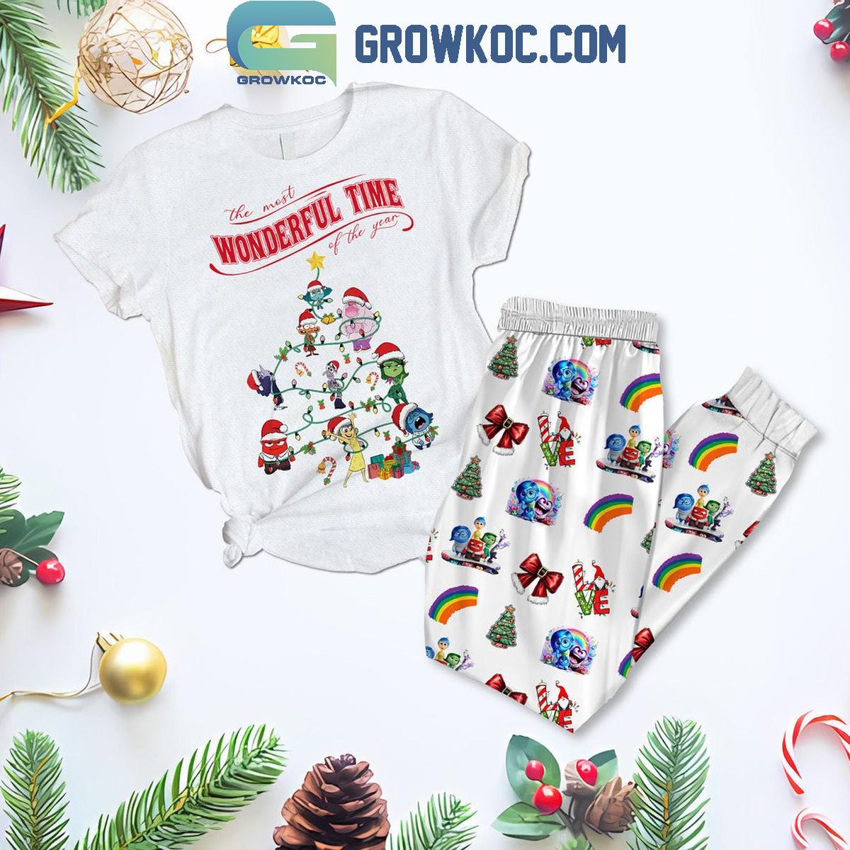 Disney Inside Out Christmas Is The Most Wonderful Time Of The Year Fleece Pajamas Set 1 wOc6W
