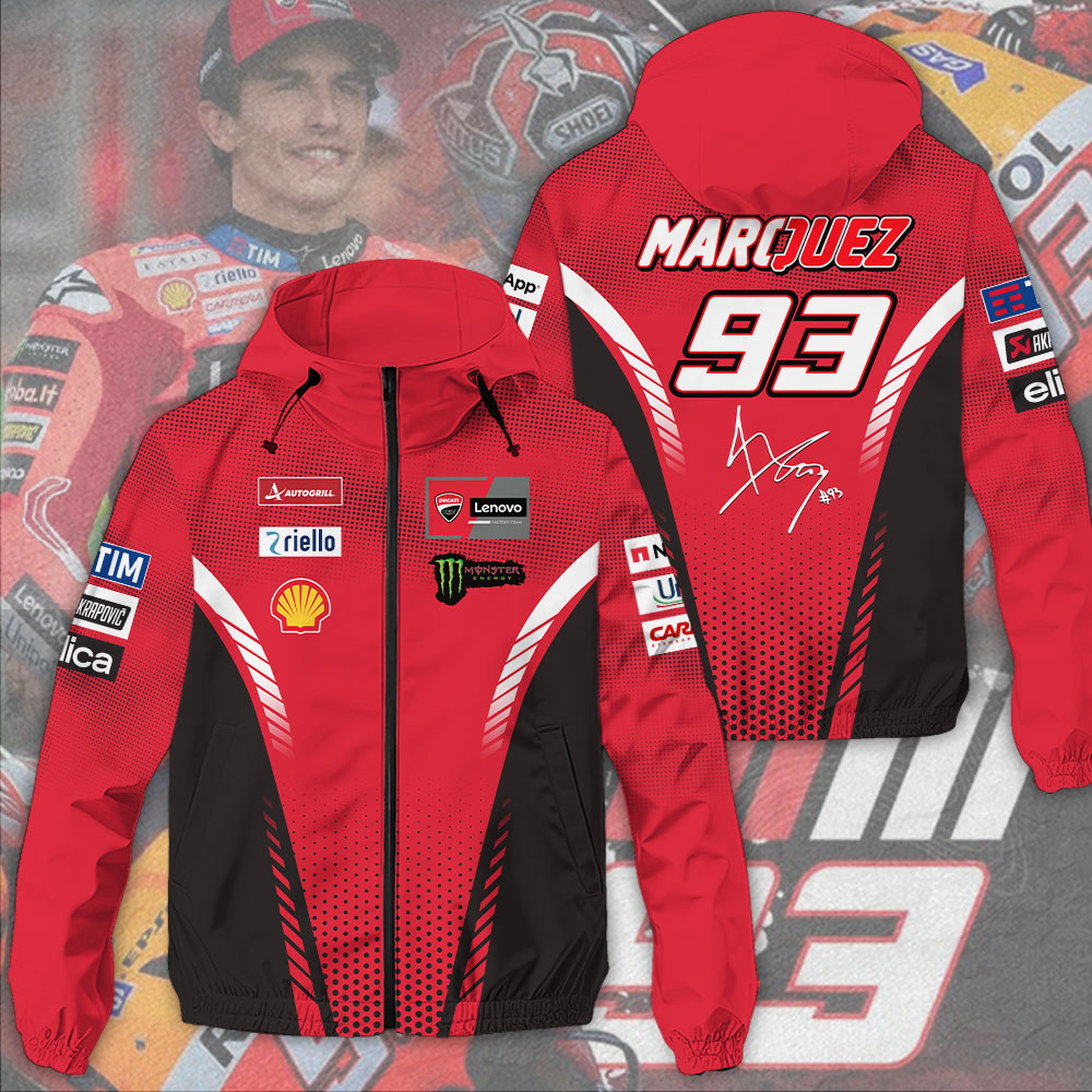Ducati Lenovo Team x Marc Marquez 3D Windbreaker Jacket MAITM10456