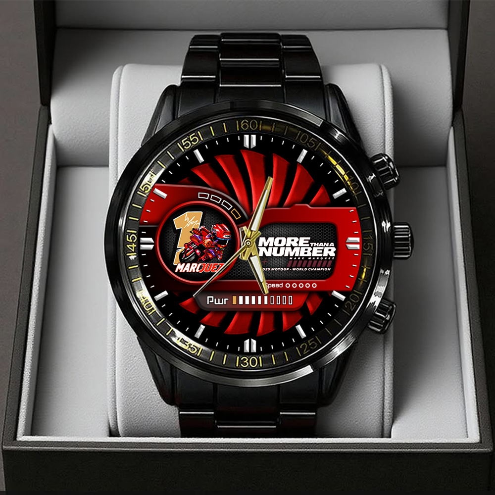 Ducati Lenovo Team x Marc Marquez Black Stainless Steel Watch TANTN17126
