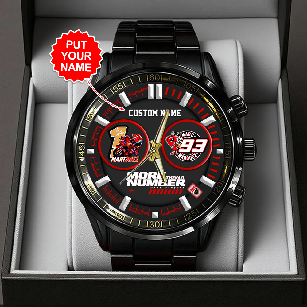 Ducati Lenovo Team x Marc Marquez Black Stainless Steel Watch TANTN17127