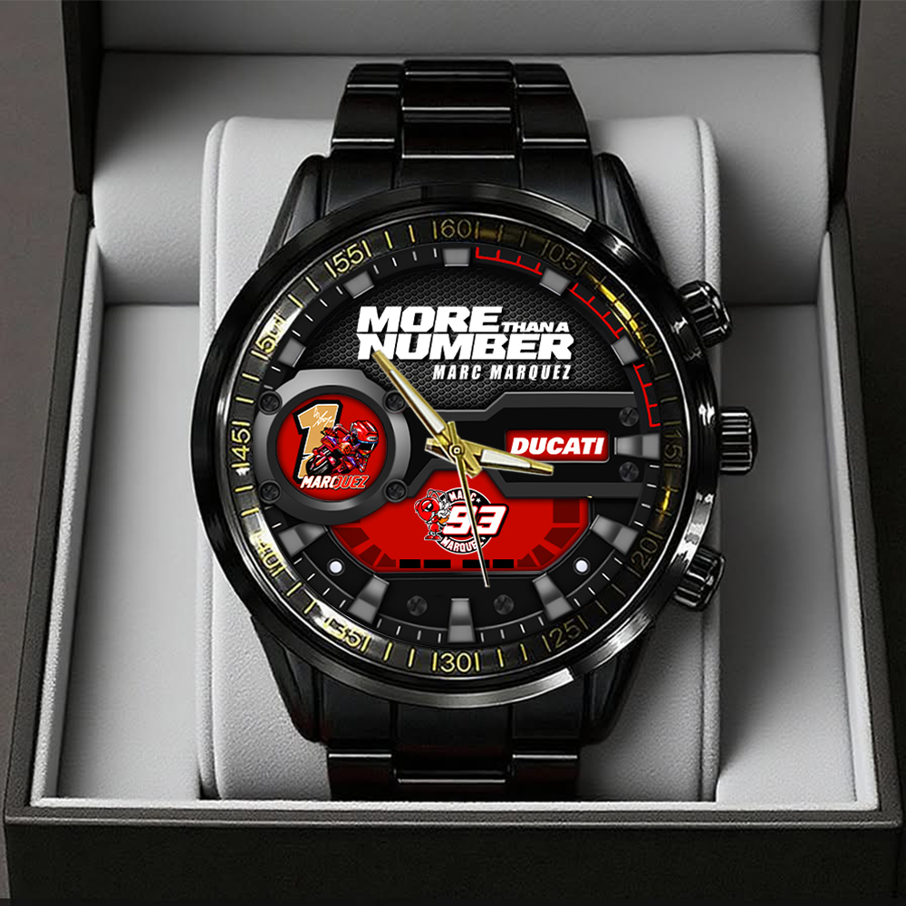 Ducati Lenovo Team x Marc Marquez Black Stainless Steel Watch TANTN17128