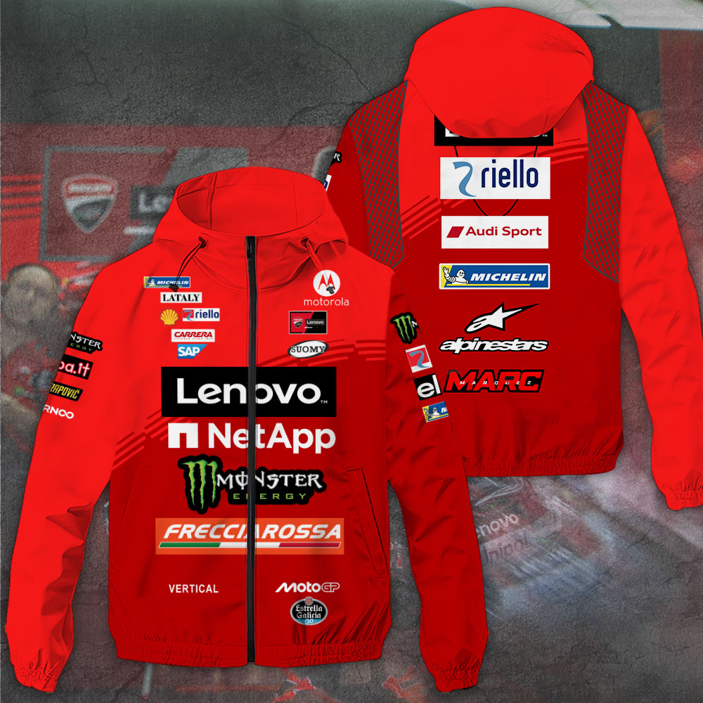 Ducati Lenovo Team x Marc Marquez Windbreaker Jacket TANTN11517 mockup