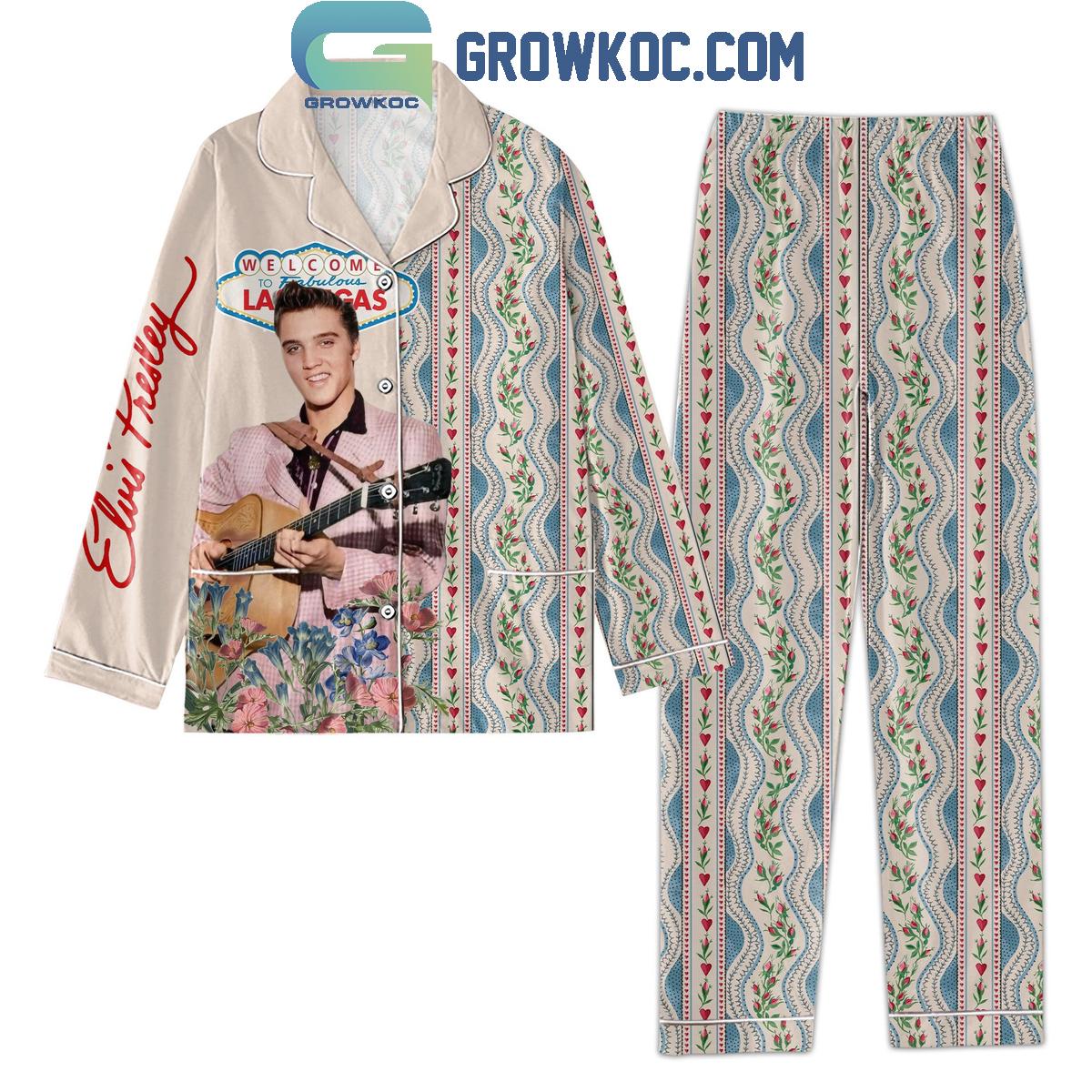 Elvis Presley Welcome To Fabulous Las Vegas Pajamas Set 1 WUa0c