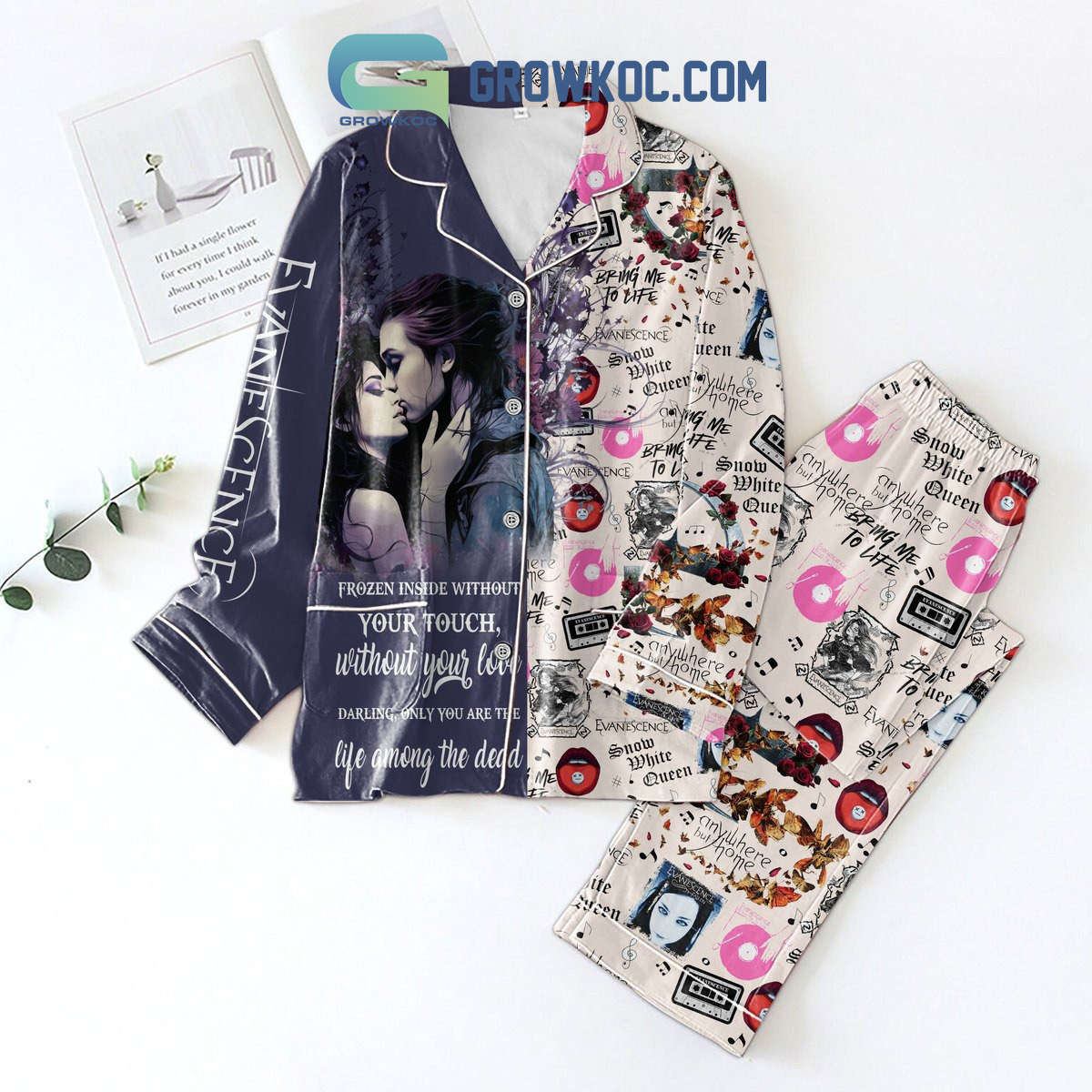 Evanescence Bring Me To Life Anywhere But Home Pajamas Set2B1 aF2nA