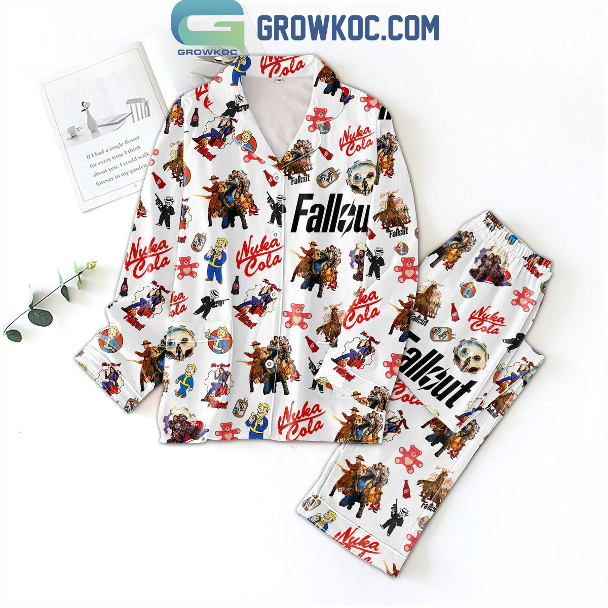 Fallout Nuka Cola Fan Polyester Pajamas Set2B1 YOrkc