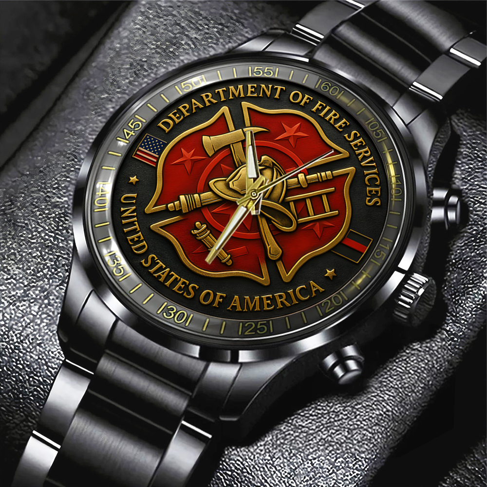Firefighter Black Stainless Steel Watch TANTN15622 mk1