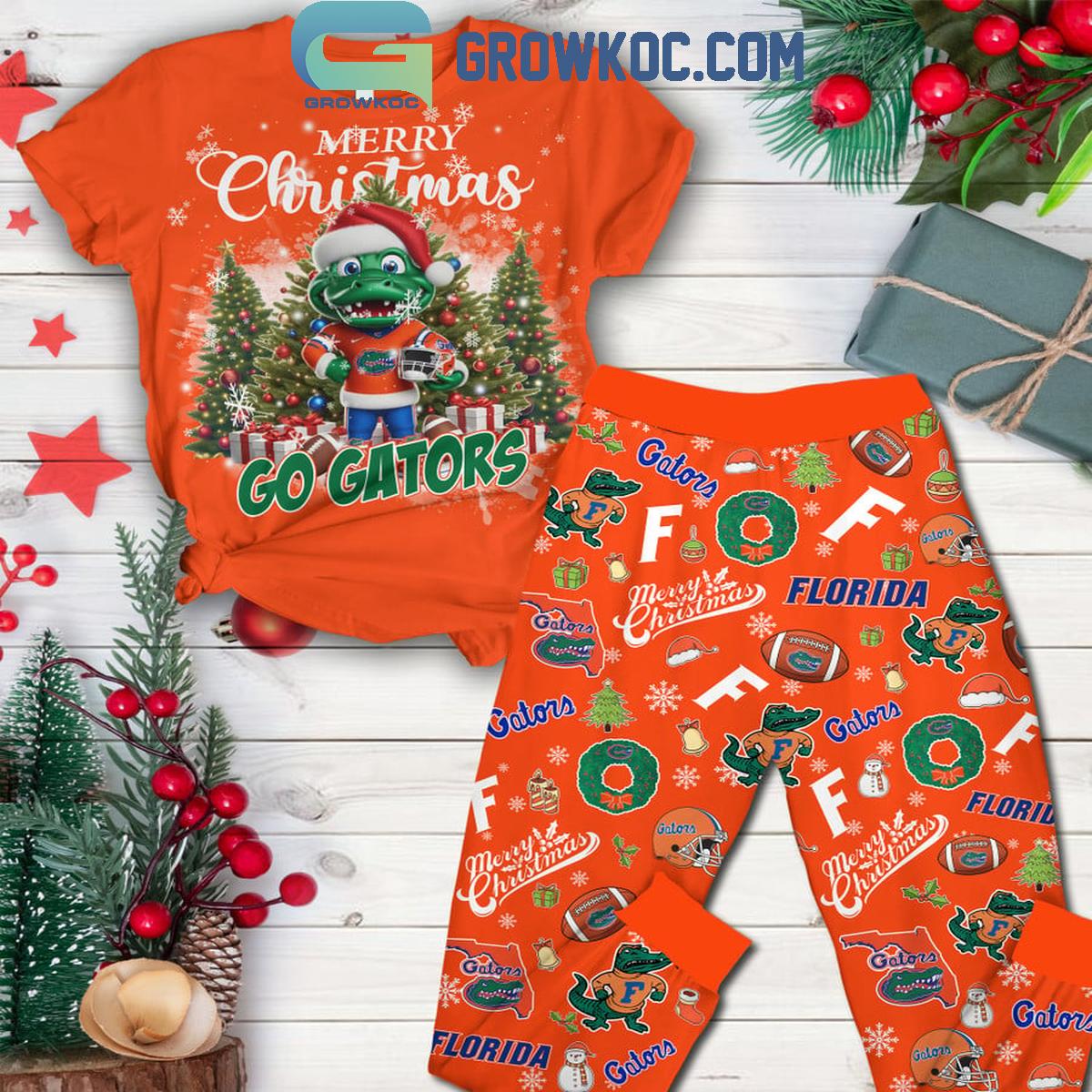 Florida Gators Merry 2024 Christmas Holidays Fleece Pajamas Set 1 kflDr