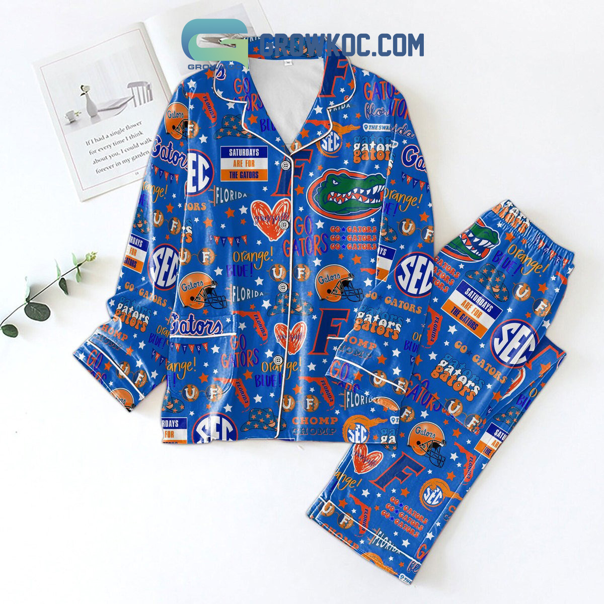 Florida Gators Orange Blue Go Gators Pajamas Set2B1 1ZERp