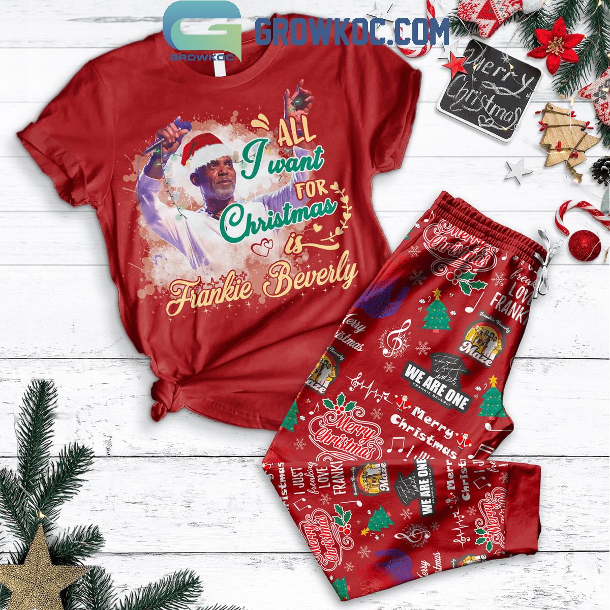 Frankie Beverly All I Want For Christmas Is Him We Are One Fleece Pajamas Set 1 cmE4j