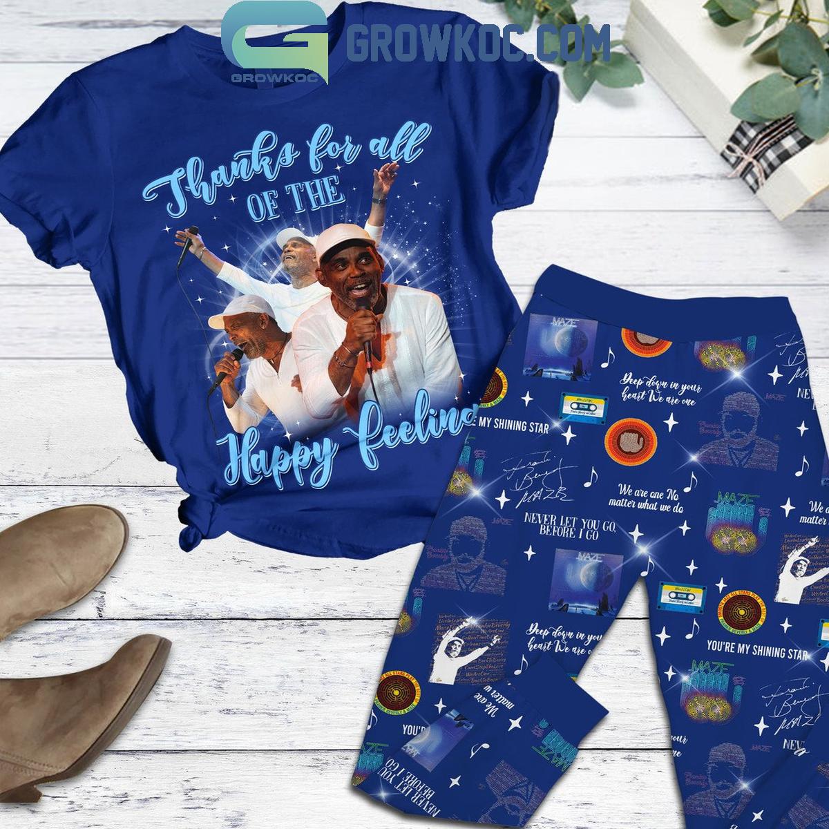 Frankie Beverly Thank For All Of The Happy Feelings Fleece Pajamas Set 1 sYoTy