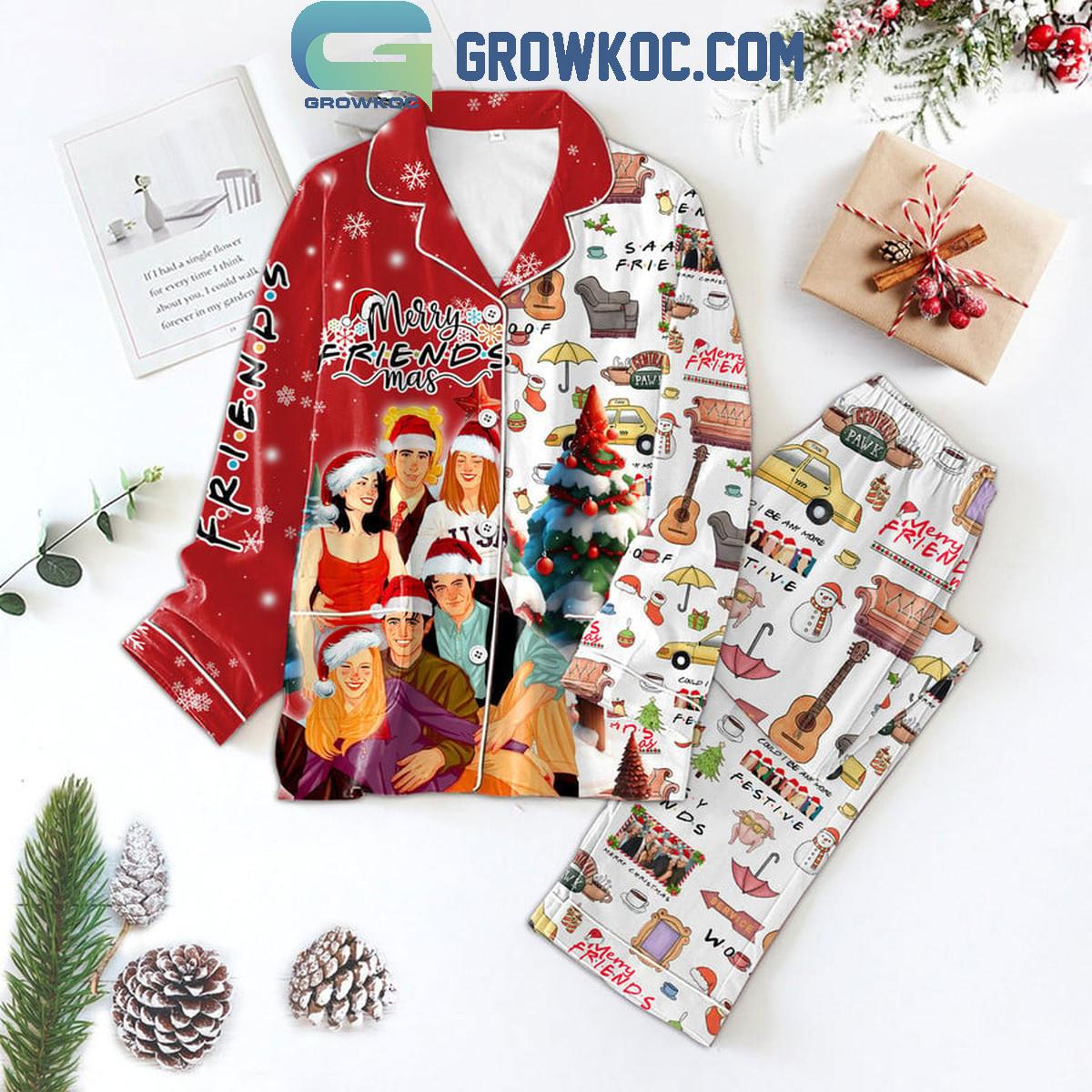 Friend Merry Friendsmas Merry Christmas Polyester Pajamas Set 1 BvzmH