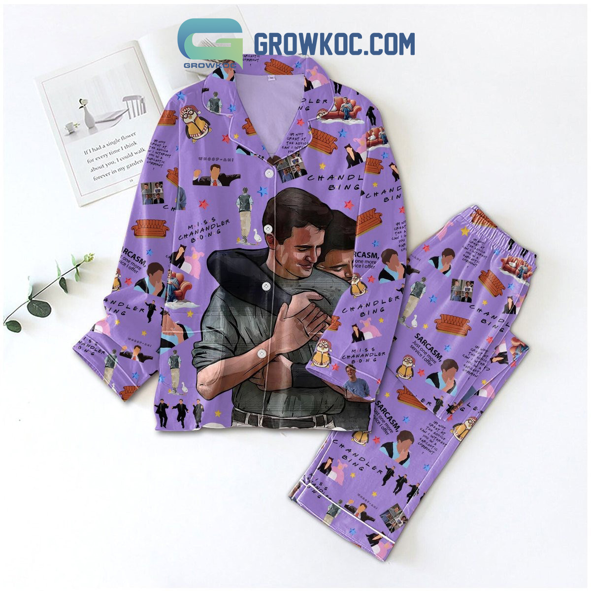 Friends Chandler Bing Pajamas Set2B1 GWKlh