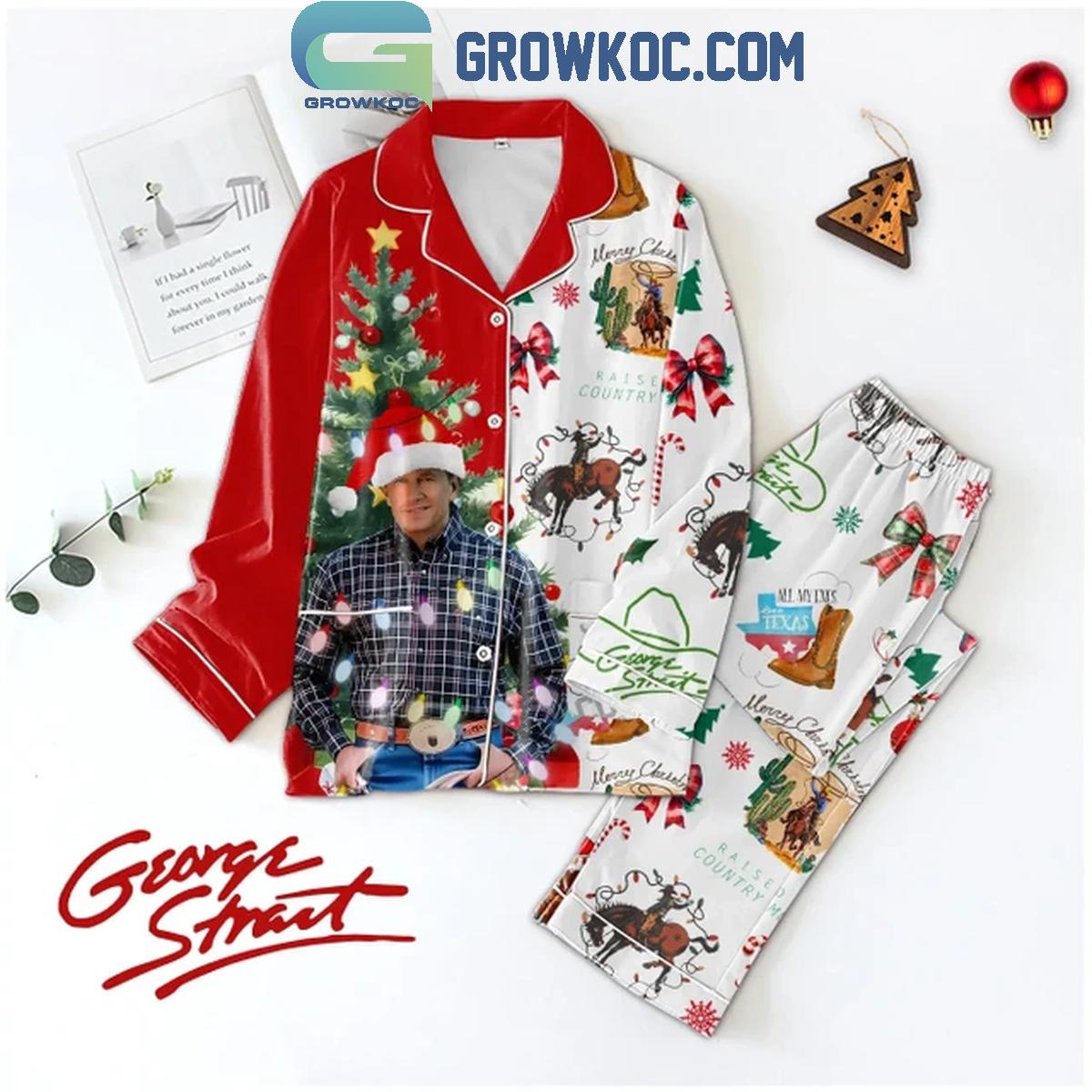 George Strait How About The Cowgirls Christmas Polyester Pajamas Set 1 0qk5H