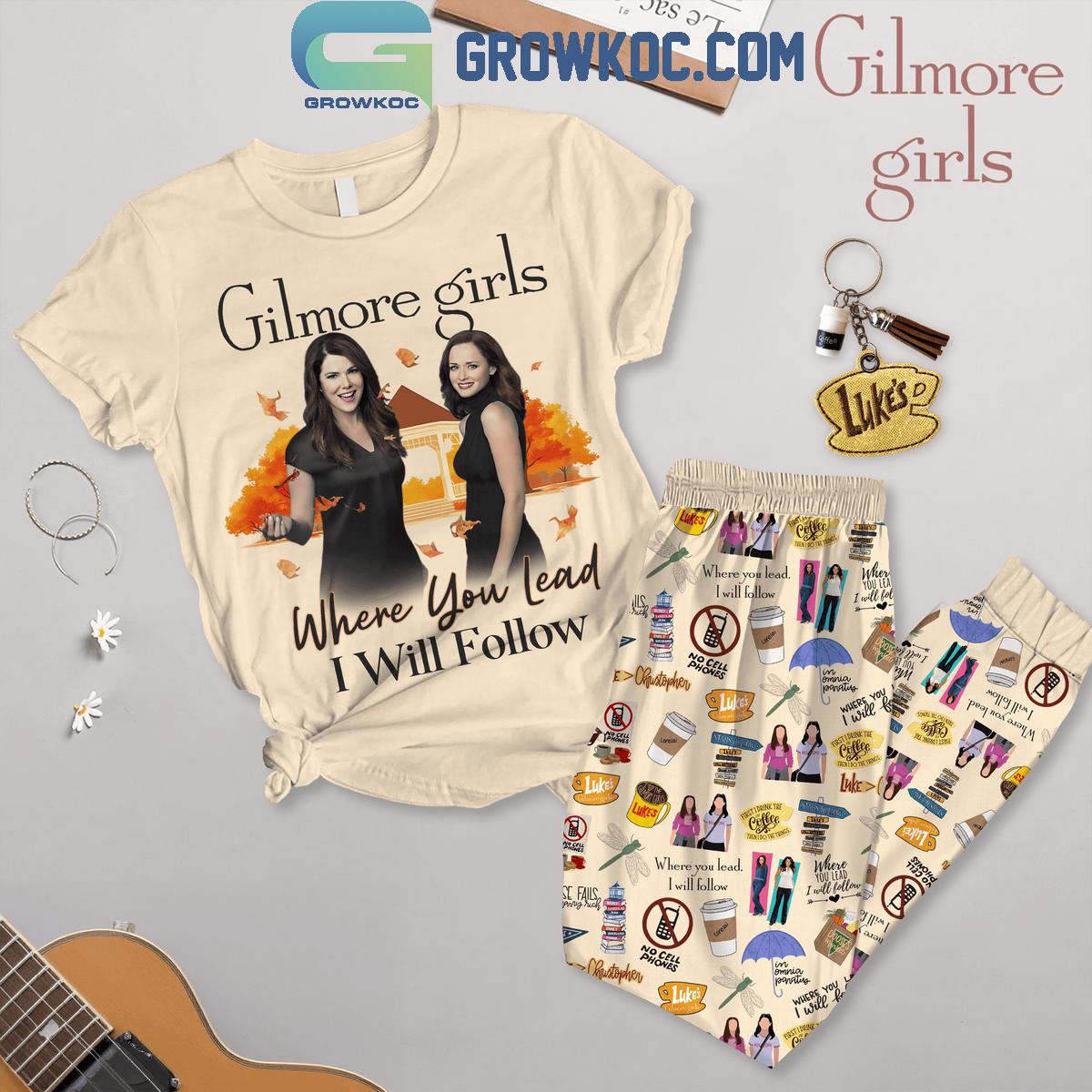 Gilmore Girls Where You Lead I Will Follow Pajamas Set 1 n934d