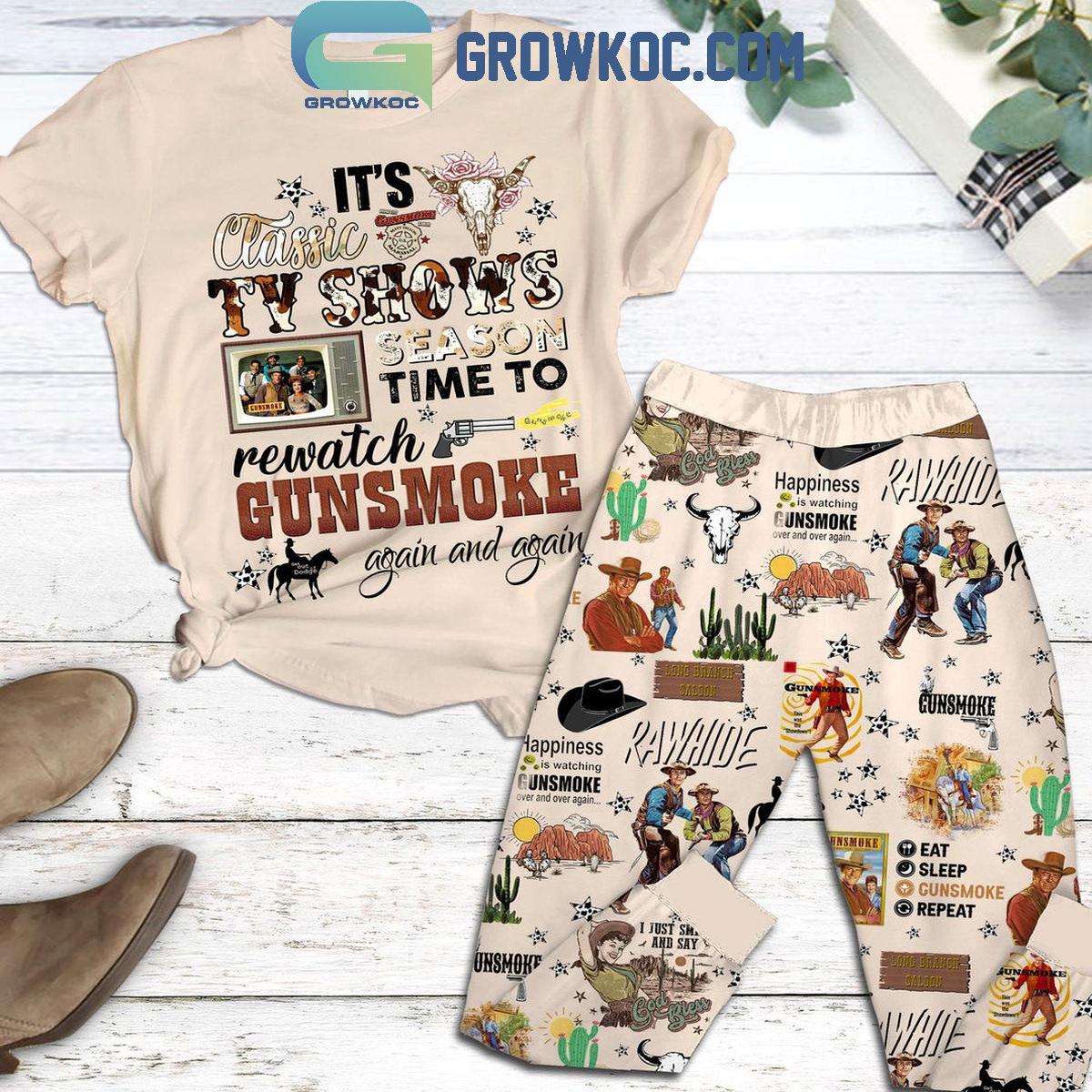 Gunsmoke Its Classic TV Shows Season Time To Rewatch Fleece Pajama Set 1 wvcRQ