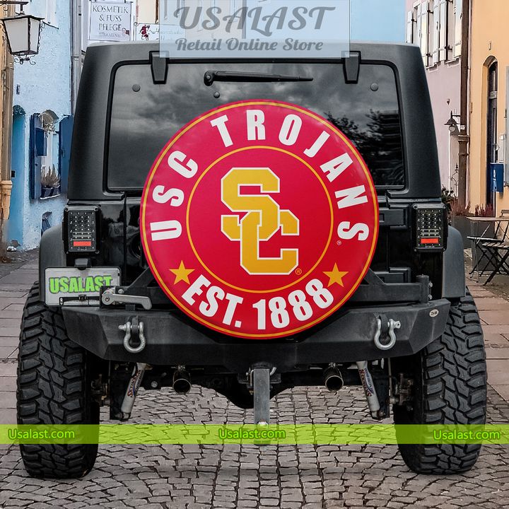 HYHi7HGX usc trojans est 1888 spare tire cover 1 9kRMt