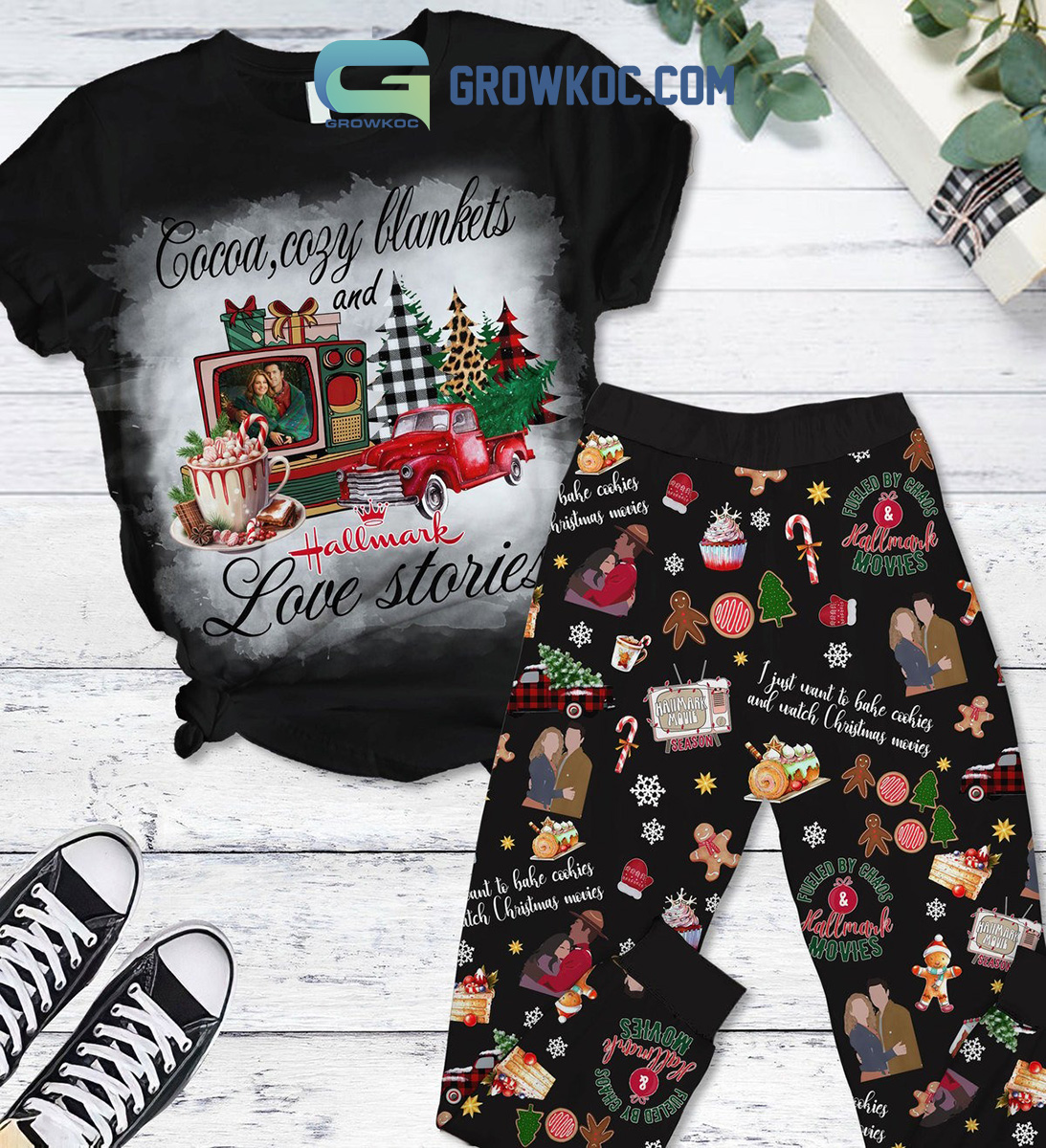 Hallmark Love Stories Fueled By Chaos Pajamas Set2B1 JOkGh