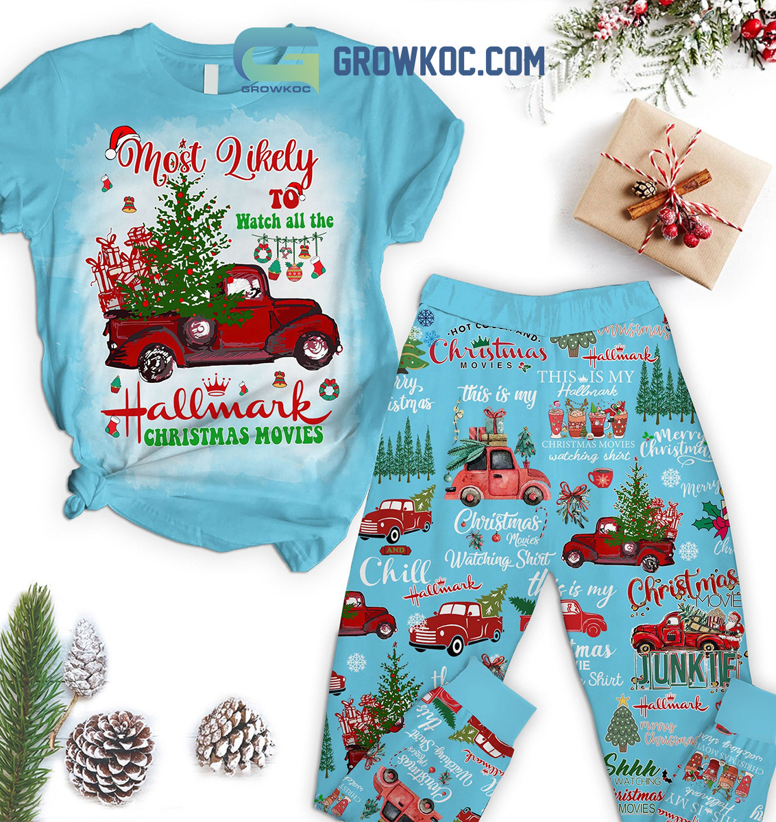 Hallmark Most Likely To Watch All The Hallmark Christmas Movies Winter Holiday Fleece Pajama Sets2B1 IMY6p Hallmark Most Likely To Watch All The Hallmark Christmas Movies Winter Holiday Fleece Pajama Sets2B1 IMY6p