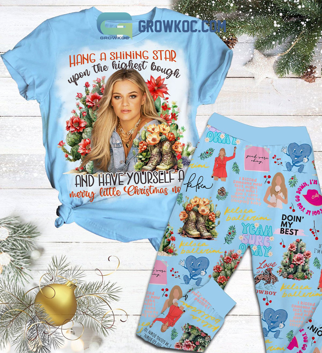 Hang A Shining Star Upon The Highest Bough And Have Yourself A Merry Little Christmas Now Pajamas Set2B1 ZHgVJ