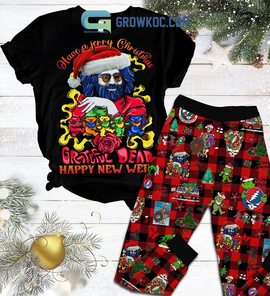 Have A Jerry Christmas Grateful Dead Happy New Weir Pajamas Set2B1 3E6N1 Have A Jerry Christmas Grateful Dead Happy New Weir Pajamas Set2B1 3E6N1