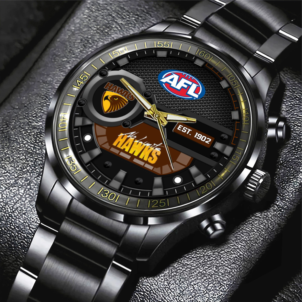 Hawthorn FC Black Stainless Steel Watch MAITM8347