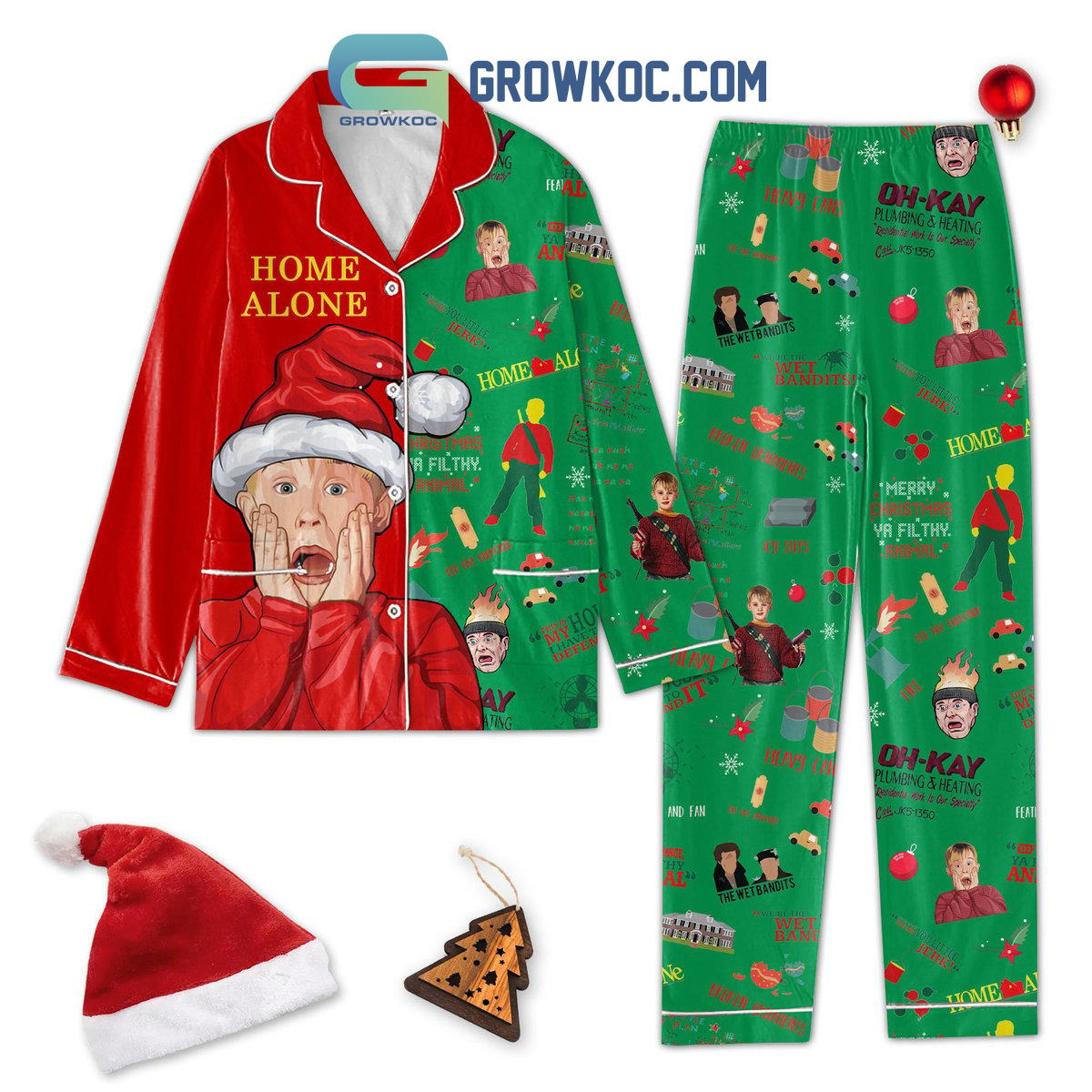 Home Alone Merry Christmas Ya Filthy Animal Pajamas Set2B1 dTegA