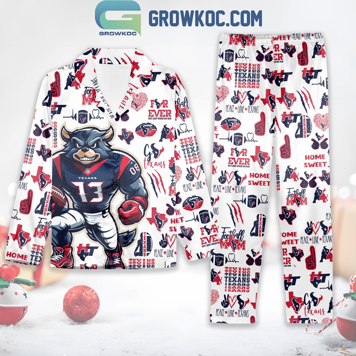 Houston Texans Toro Victory Love Polyester Pajamas Set 1 TrHTM
