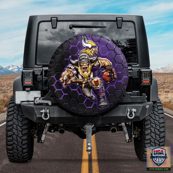 ISTkyTLc BDT270522 23xxxMinnesota Vikings NFL Mascot Spare Tire Cover