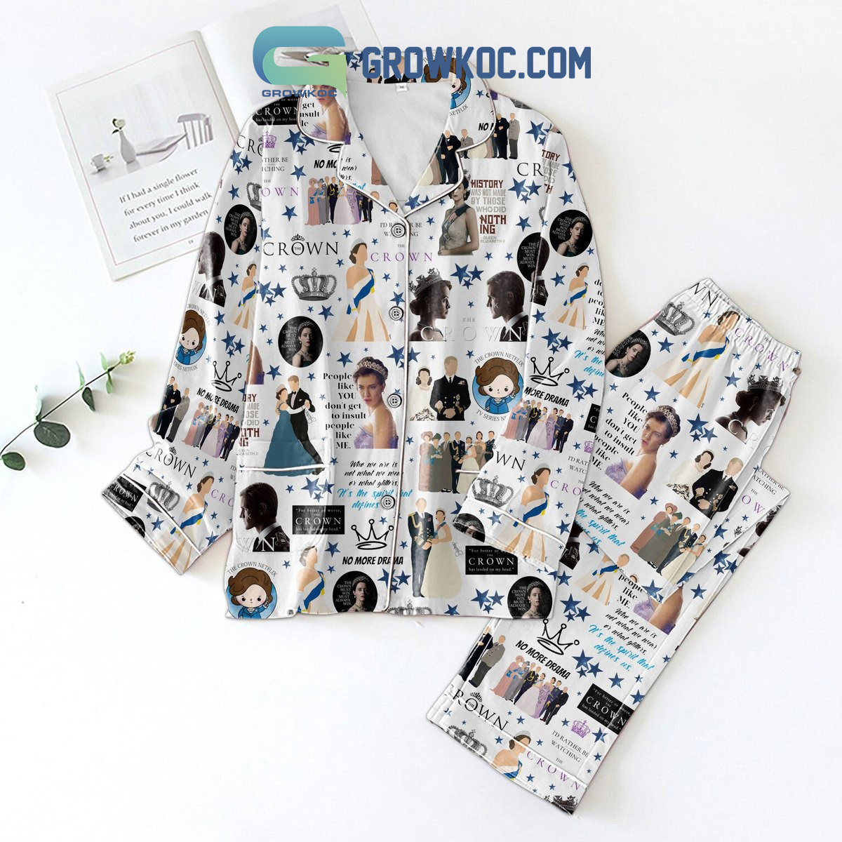 Id Rather Be Watching The Crown People Like You Dont Get To Insult People Like Me Pajamas Set2B1 irZnh