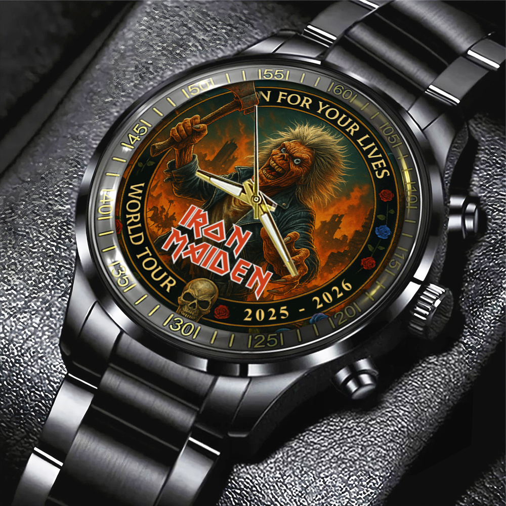 Iron Maiden Black Stainless Steel Watch GNENEW263
