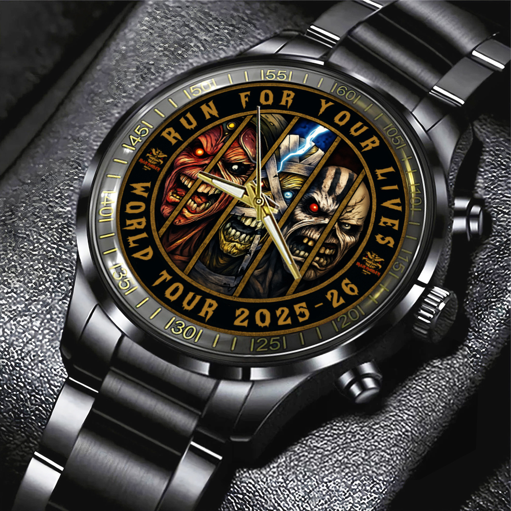 Iron Maiden Black Stainless Steel Watch GNENEW286
