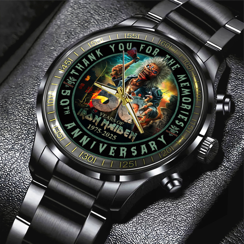 Iron Maiden Black Stainless Steel Watch GNENEW287