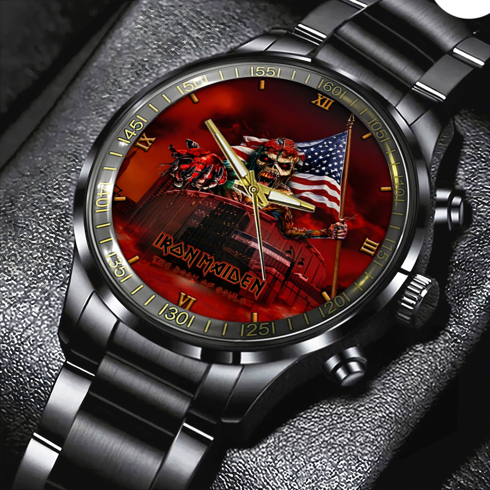 Iron Maiden Black Stainless Steel Watch GNENEW340 4