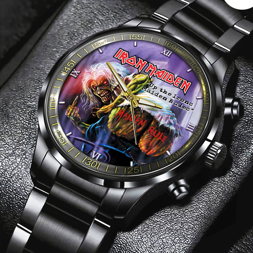 Iron Maiden Black Stainless Steel Watch GNENEW261 1