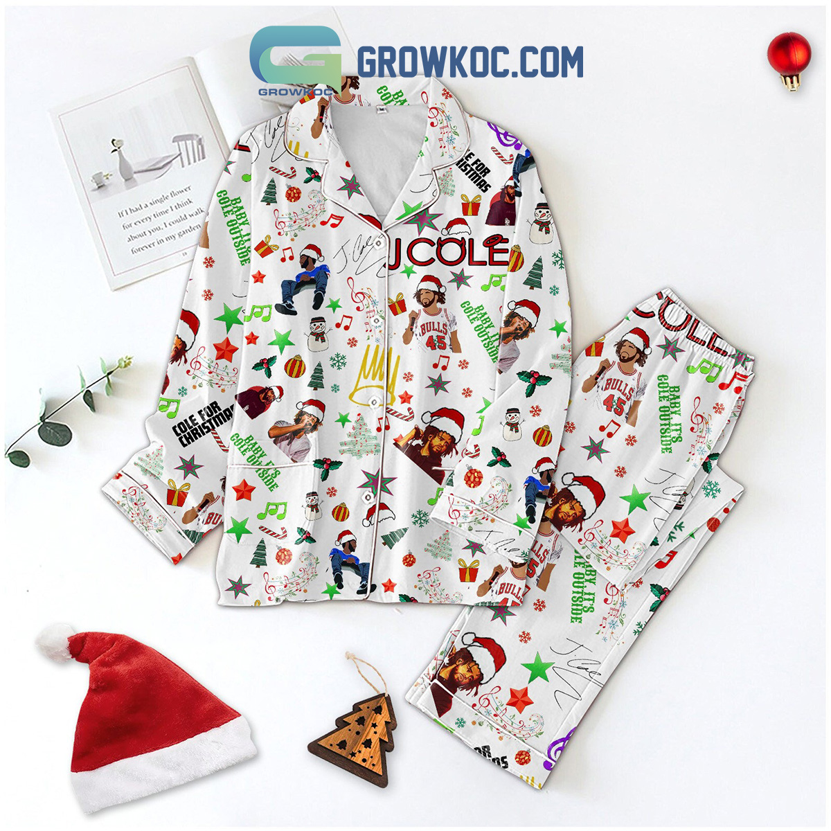 J. Cole It Is Cole Outside Christmas Polyester Pajamas Set2B1 UYRdo