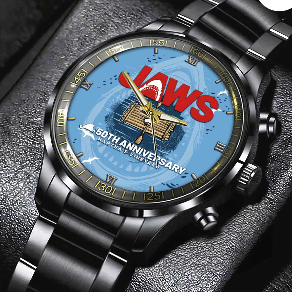 JAWS Black Stainless Steel Watch GNENEW332 1