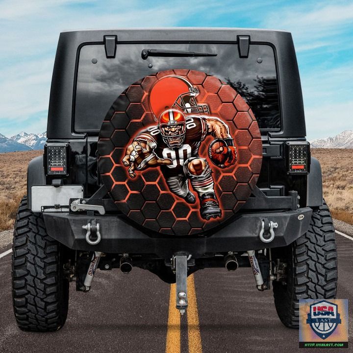 JS5pTQ7w BDT270522 13xxxCleveland Browns NFL Mascot Spare Tire Cover