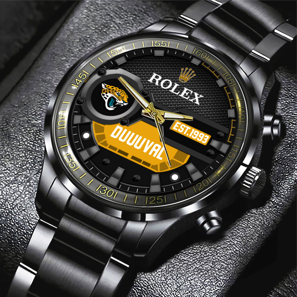 Jacksonville Jaguars Rolex Black Stainless Steel Watch MAITM13210