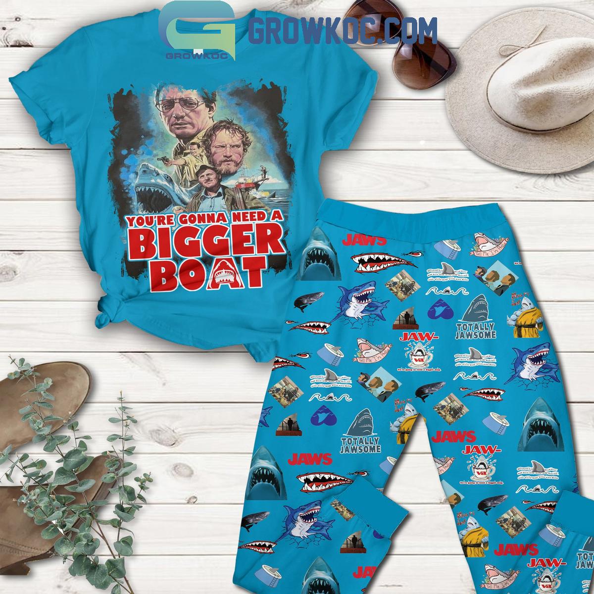 Jaws Youre Gonna Need A Bigget Boat Fleece Pajamas Set 1 JlxfK