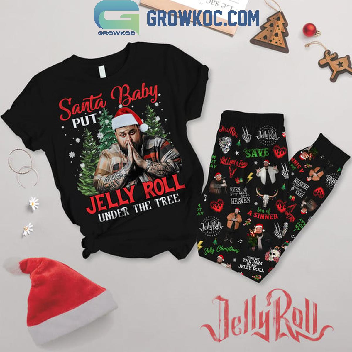 Jelly Roll Is Under The Tree Merry Christmas Fleece Pajamas Set 1 4r8p5