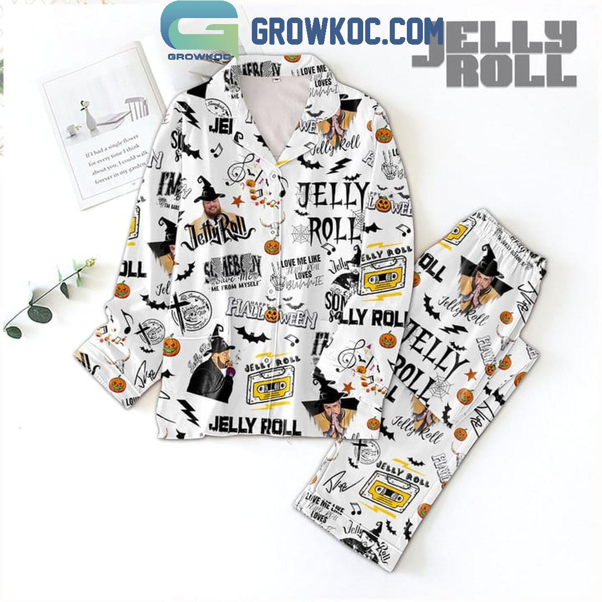 Jelly Roll Save Me From Halloween Polyester Pajamas Set White 1 f6BJV