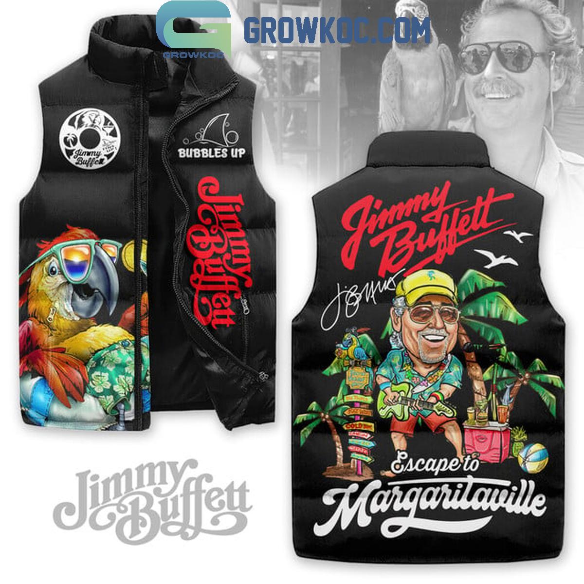 Jimmy Buffet Escape To Margaritaville Sleeveless Puffer Jacket 1 ePVaZ