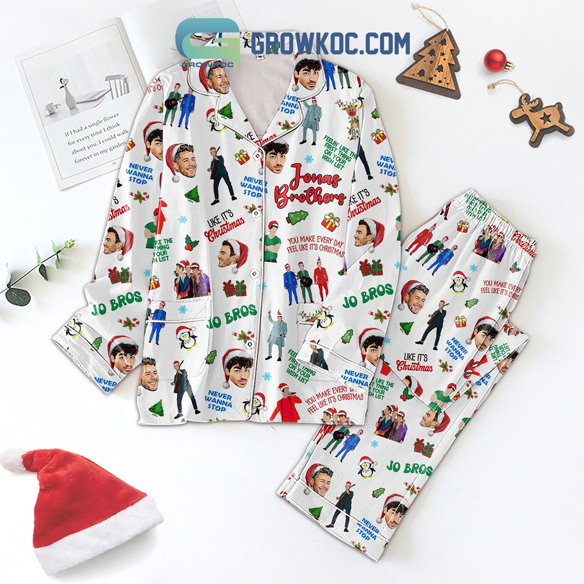 Jonas Brothers You Make Every Day Feel Like Its Christmas Pajamas Set2B1 RXz0X