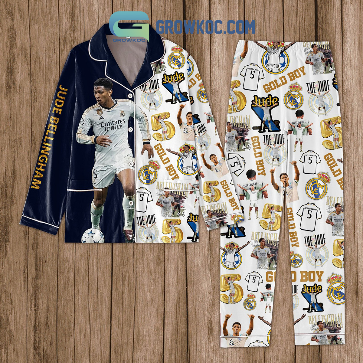 Jude Bellingham Real Madrid Soccer Polyester Pajamas Set2B1 OqZXk