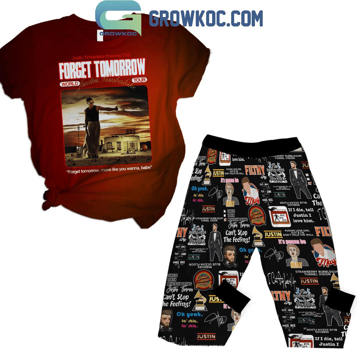 Justin Timberlake Forget Tomorrow Move Like You Wanna Fleece Pajamas Set 1 ahKx2